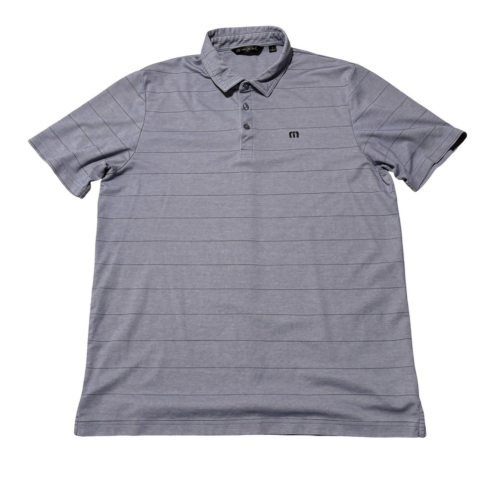 Travis Mathew Men's Striped Polo Shirt Pima Cotton Size XL 23 x 30